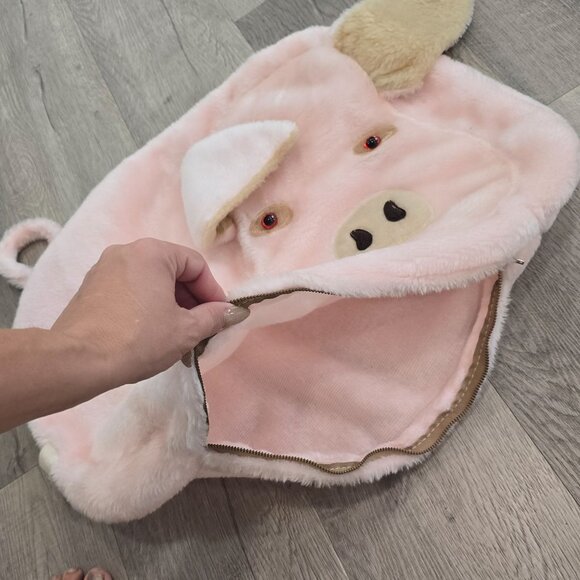 Vintage 1984 Pillow case By Sis Plush Pig Pillow Case Cover With Loop tail - Picture 3 of 7